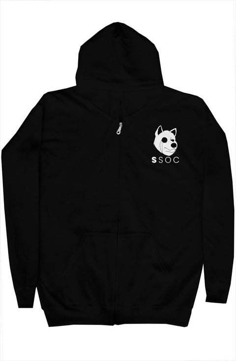 Lined Hood Zip Hoodie - SSOC Logo + Embroidery