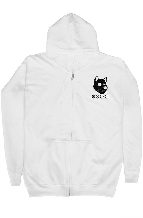Light Hearted Lined Zip Hoody w/ Arm Embroidery